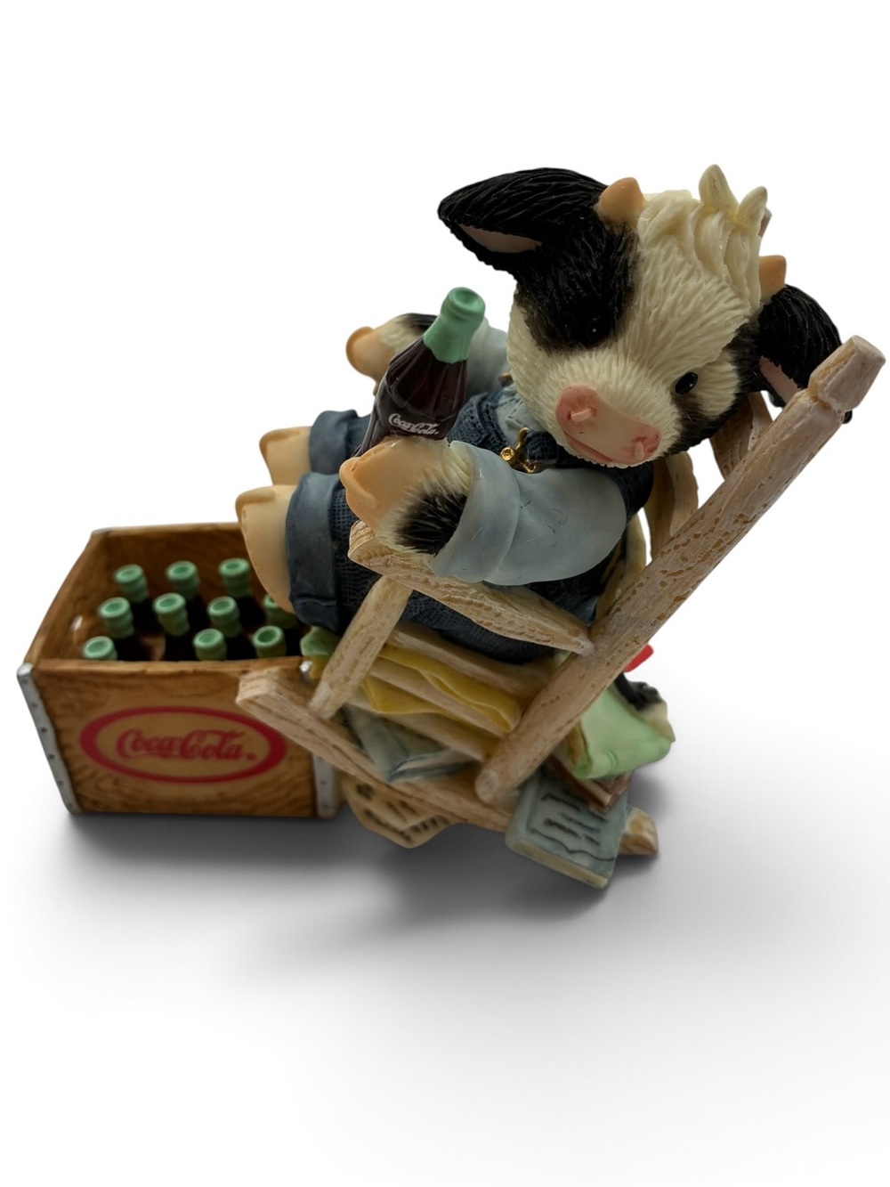 Mary's Moo Moos "Sit Long, Laugh Often, Drink Coke" Figurine Enesco 827096A Box
